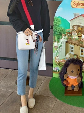 「chuu（チュー）のCHUU(チュー)-5KG JEANS vol.107（デニムパンツ、ブルー系）」を使った、meguさん（レディース・170cm）の春コーディネート
