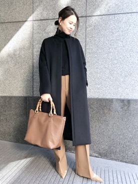 「outfit」｜「アイテム（その他アウター）」を使った、HARUKAさん（レディース・165cm）の冬コーディネート