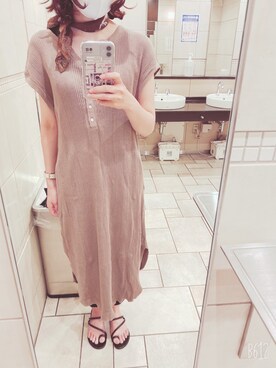 「BEAMS（ビームス）のアイテム（チョーカー）」を使った、みのり。さん（レディース・159cm）の夏コーディネート