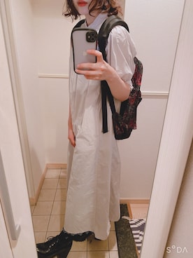 「LAKOLE（ラコレ）のアイテム（シャツワンピース）」を使った、みのり。さん（レディース・159cm）の秋コーディネート