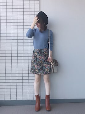 「ユニクロニット」｜♥hapiko♥さん（レディース・153cm）の秋コーディネート