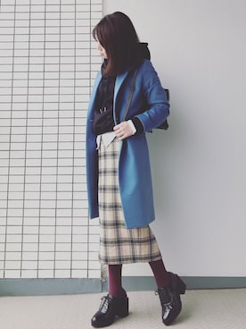 「パーカー×シャツ」｜「アイテム（ジャケット/アウター）」を使った、♥hapiko♥さん（レディース・153cm）の冬コーディネート