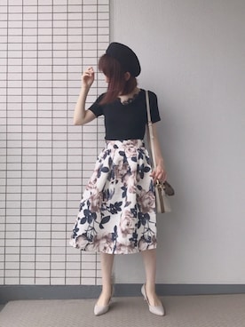 「153cm」｜「アイテム（ハンチング/ベレー帽）」を使った、♥hapiko♥さん（レディース・153cm）の秋コーディネート