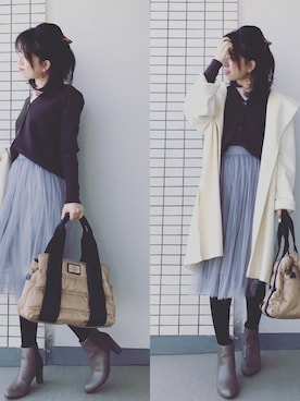 「モッサコート」｜♥hapiko♥さん（レディース・153cm）の春コーディネート