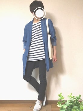 「SPINNS（スピンズ）のアイテム（トレンチコート）」を使った、ほーりさん（メンズ・172cm）の春コーディネート