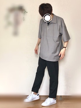 「スタンスミス」｜ほーりさん（メンズ・175cm）の秋コーディネート