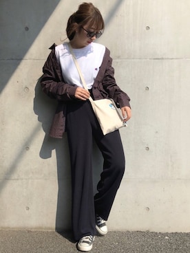 「アイラブCONVERSE」｜Rukaさん（レディース・162cm）の春コーディネート