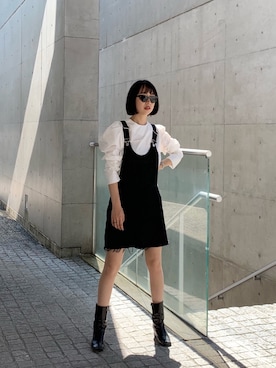 「COMME CA DU MODE（コムサデモード）のアイテム（ブーツ）」を使った、Rukaさん（レディース・162cm）の秋コーディネート