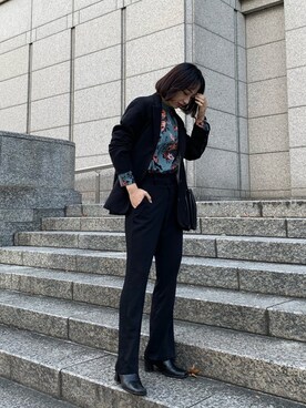 「COMME CA DU MODE（コムサデモード）のアイテム（ブーツ）」を使った、Rukaさん（レディース・162cm）の秋コーディネート