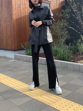 「HOTPING（ホッピン）のアイテム（ジャケット/アウター）」を使った、Rukaさん（レディース・162cm）の秋コーディネート