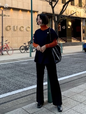 「COMME CA DU MODE（コムサデモード）のアイテム（ブーツ）」を使った、Rukaさん（レディース・162cm）の秋コーディネート
