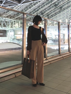 「COMME CA DU MODE（コムサデモード）のアイテム（ブーツ）」を使った、Rukaさん（レディース・162cm）の秋コーディネート