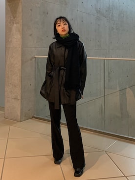「HOTPING（ホッピン）のアイテム（ジャケット/アウター）」を使った、Rukaさん（レディース・162cm）の冬コーディネート