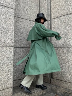 「neonsign」｜「アイテム（スラックス）」を使った、Rukaさん（レディース・162cm）の冬コーディネート