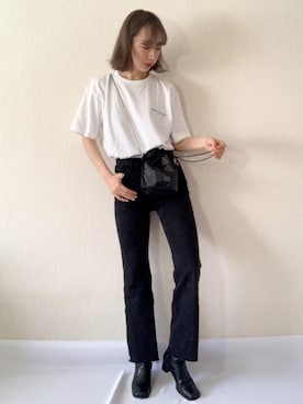 「COMME CA DU MODE（コムサデモード）のアイテム（ブーツ）」を使った、Rukaさん（レディース・162cm）の春コーディネート