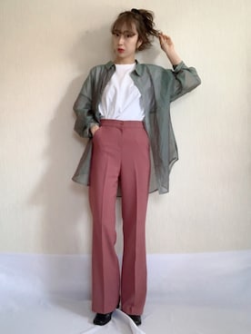 「COMME CA DU MODE（コムサデモード）のアイテム（ブーツ）」を使った、Rukaさん（レディース・162cm）の春コーディネート