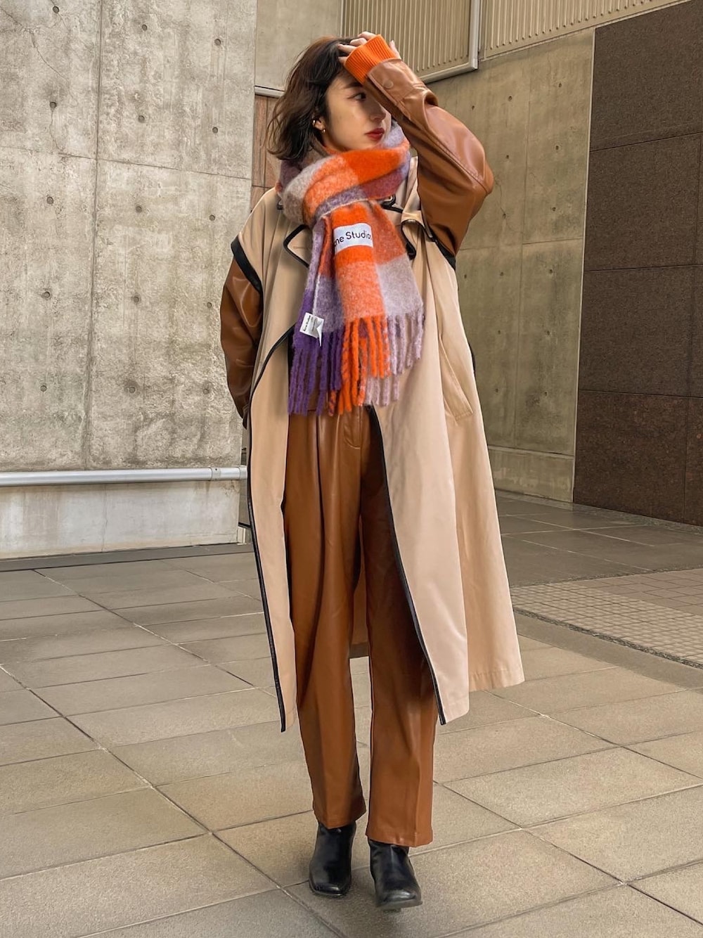 Acne Studios マフラー/オレンジ オレンジ マフラー acne studios Acne Studios - ACNE STUDIOS アクネ
