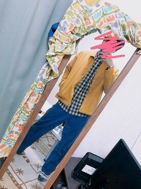 「アイテム（バングル/リストバンド）」を使った、夢樹さん（メンズ・177cm）の春コーディネート