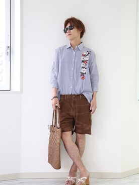 「classicalelf（クラシカルエルフ）のアイテム（バッグ）」を使った、たけるん(クラシカルエルフ)さん（メンズ・167cm）の夏コーディネート
