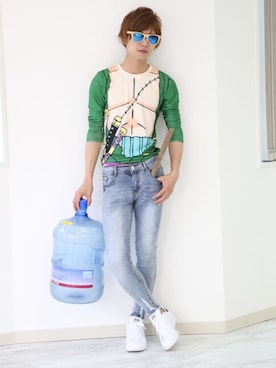 「classicalelf（クラシカルエルフ）のアイテム（シューズ）」を使った、たけるん(クラシカルエルフ)さん（メンズ・167cm）の夏コーディネート