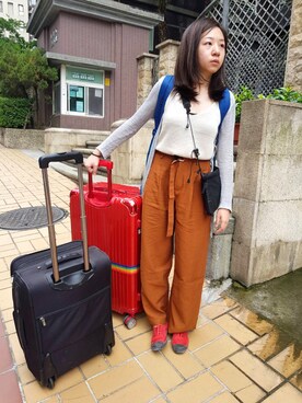 「Cienta（シエンタ）のアイテム」を使った、Agnes Tsoさん（レディース・153cm）の夏コーディネート