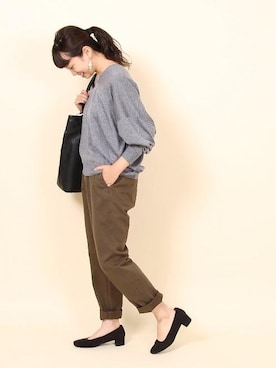 「coenスタッフスタイリング」｜「アイテム（パンプス）」を使った、てらさわさん（レディース・158cm）の秋コーディネート