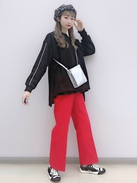 「PAGEBOY（ページボーイ）のアイテム（ハンチング/ベレー帽）」を使った、どびちゃんさん（レディース・168cm）の冬コーディネート