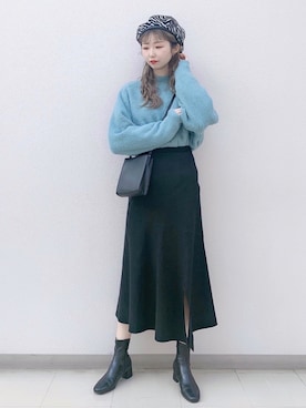 「PAGEBOY（ページボーイ）のアイテム（ハンチング/ベレー帽）」を使った、どびちゃんさん（レディース・168cm）の冬コーディネート