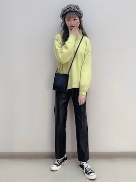 「PAGEBOY（ページボーイ）のアイテム（ハンチング/ベレー帽）」を使った、どびちゃんさん（レディース・168cm）の秋コーディネート
