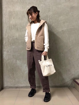 「KELTY（ケルティ）のアイテム」を使った、coen misakiさん（レディース・160cm）の秋コーディネート