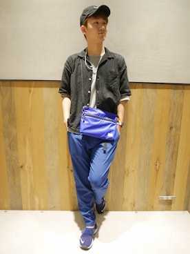 「RAGEBLUE（レイジブルー）のアイテム（キャップ）」を使った、うえぴさん（メンズ・178cm）の夏コーディネート