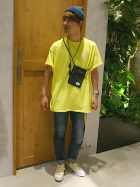 「アイテム（ニットキャップ/ビーニー）」を使った、うえぴさん（メンズ・178cm・10代）の夏コーディネート