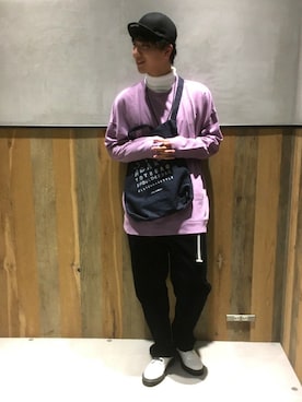 「RAGEBLUE（レイジブルー）のアイテム（スウェット）」を使った、うえぴさん（メンズ・178cm）の秋コーディネート