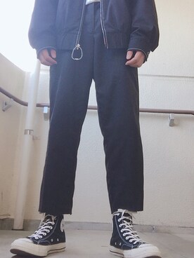 「UNUSED」｜「アイテム（ブルゾン）」を使った、shoさん（メンズ・165cm）の冬コーディネート
