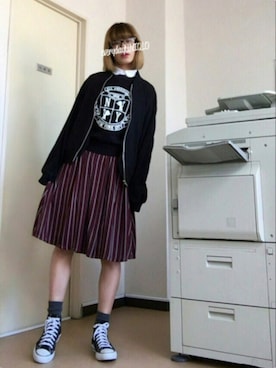 「スウェット×シャツ」｜「アイテム（ジャケット/アウター）」を使った、31さん（レディース・164cm）の秋コーディネート