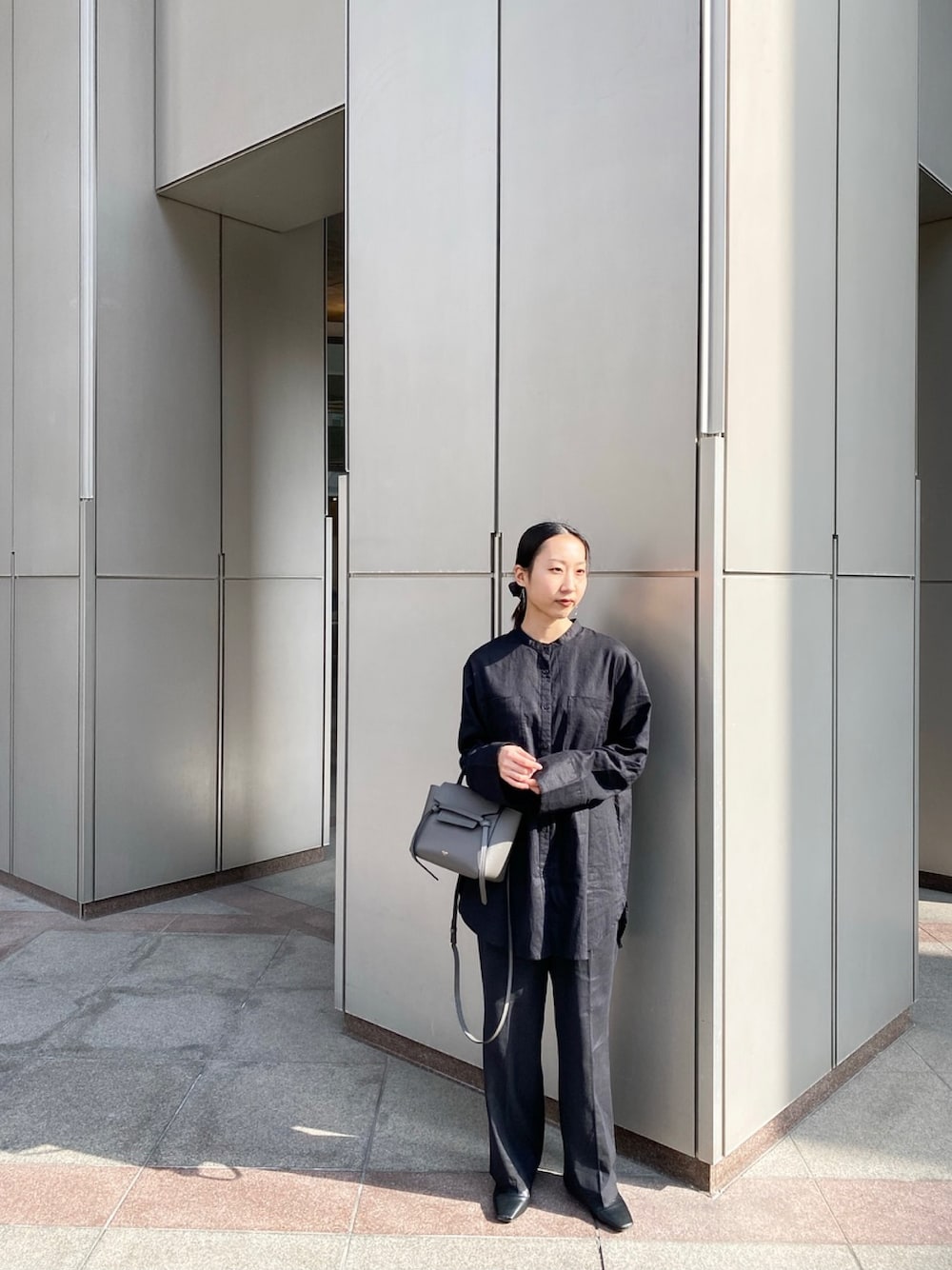 【CELINE】サークルバックルベルト 75cmサイズ ✨カジュアルコーデ CELINEのベルトを使った人気ファッションコーディネート（身長