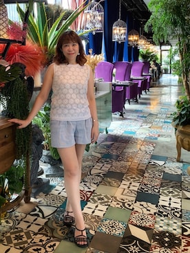 「Step Korea（Step Korea）のアイテム」を使った、Jessica Huangさん（レディース・154cm）の夏コーディネート