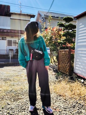 「ストリート服が好き」｜「アイテム（ハンチング/ベレー帽）」を使った、YUIさん（レディース・156cm）の秋コーディネート