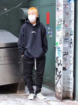 「YEEZUS（イーザス）のアイテム」を使った、ごろさん（メンズ・173cm）の春コーディネート