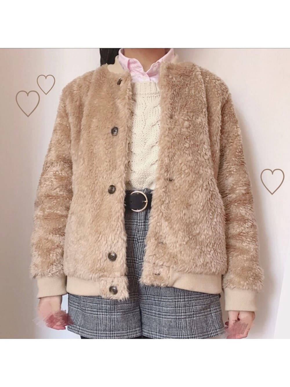 「休日スタイル、春、シンプルコーデ」｜「没烦恼很幸福のアイテム（トップス、ベージュ系）」を使った、neneさん（レディース・163cm）の春コーディネートの1枚目の写真