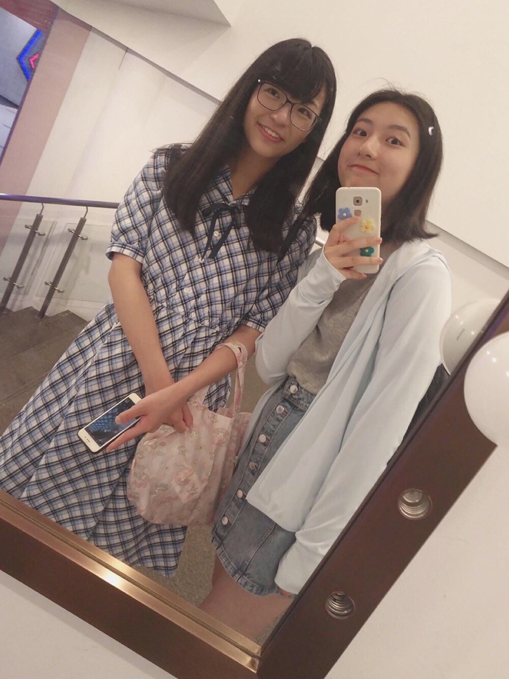 「ootd、夏コーデ、夏だ！Tシャツ着よう！、可愛い、可愛い系、夏休み」｜「F i.n.tのアイテム（ワンピース/ドレス、ブルー系）」を使った、neneさん（レディース・163cm）の夏コーディネートの1枚目の写真