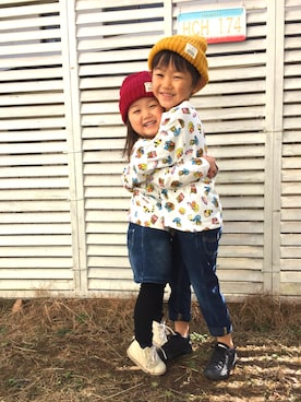 HINAHIMAさん（キッズ・100cm）の冬コーディネート