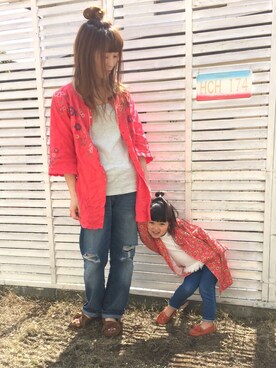 HINAHIMAさん（キッズ・90cm）の春コーディネート