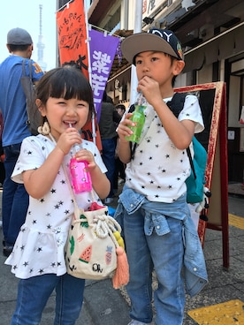 HINAHIMAさん（キッズ・110cm）の夏コーディネート