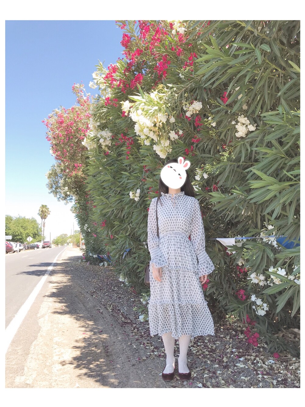 「LEBECCA boutique、LEBECCAboutique、靴下屋、ORiental TRaffic(ORiental TRaffic)」｜「LEBECCA boutiqueのアイテム（ワンピース、ホワイト系）」を使った、Mangojamさん（レディース・157cm）の夏コーディネートの1枚目の写真