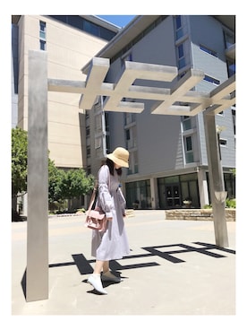 「MUJI」｜「アイテム（メッセンジャーバッグ）」を使った、Mangojamさん（レディース・157cm）の夏コーディネート