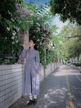 「byあしながおじさん」｜「アイテム（ワンピース/ドレス）」を使った、Mangojamさん（レディース・160cm）の春コーディネート