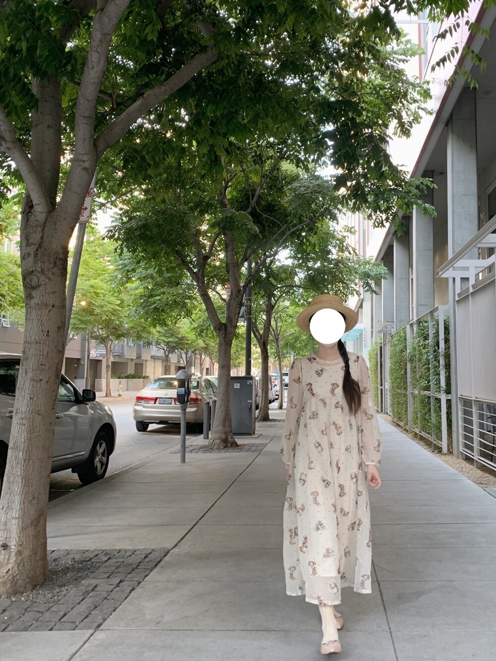 「franche lippee、deicy」｜「franchelippeeのアイテム（ワンピース、ベージュ系）」を使った、Mangojamさん（レディース・160cm）の夏コーディネートの1枚目の写真
