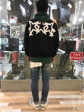 「L.H.P Private Brand（エルエイチピープライベートブランド）のアイテム（ジャケット/アウター）」を使った、LHP池袋スタッフ４さん（メンズ・170cm）の春コーディネート