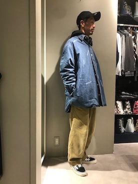 「DANKE SCHON（ダンケシェーン）のアイテム（帽子）」を使った、LHP池袋スタッフ４さん（メンズ・170cm）の冬コーディネート